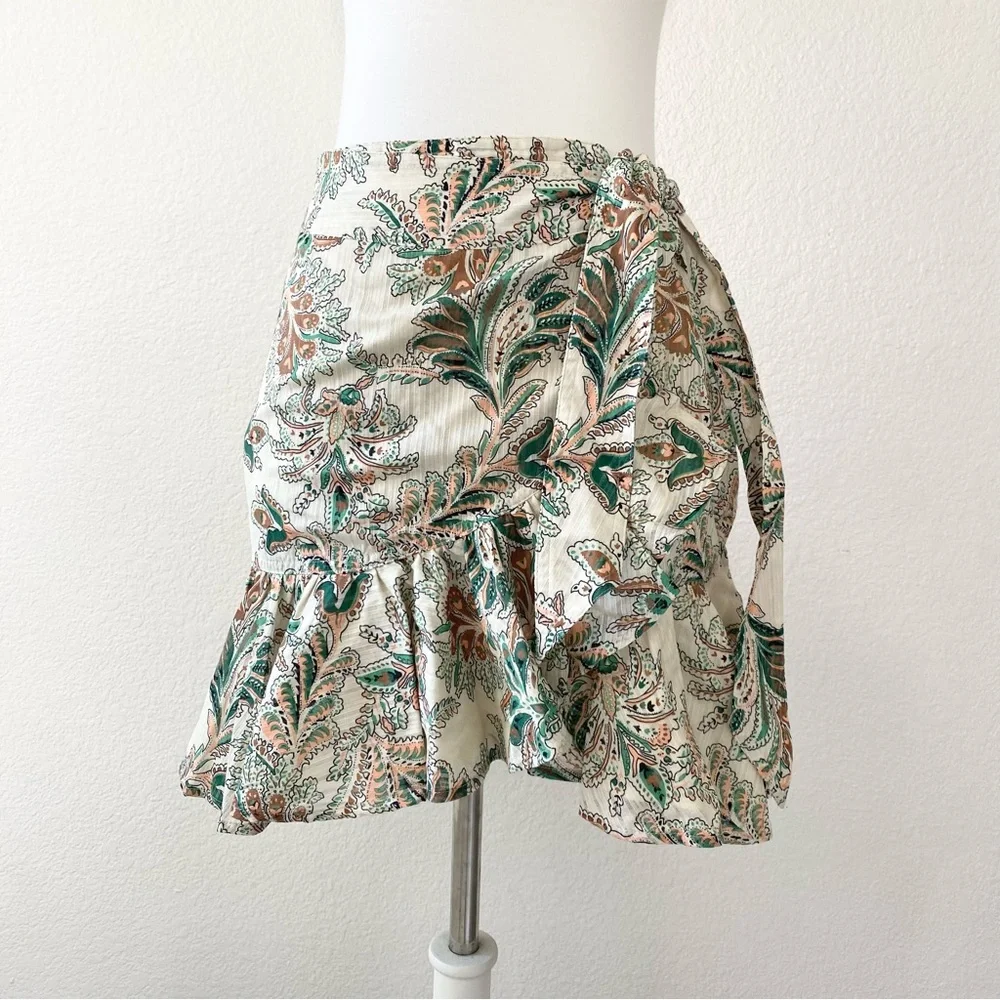 VERONICA BEARD MEMPHIS PAISLEY WRAP SKIRT - Picture 1 of 9
